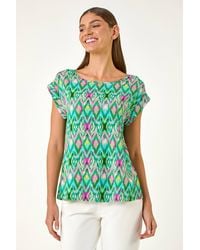 Roman - Abstract Print Shell Top - Lyst