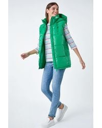 Roman - Patent Hooded Gilet - Lyst