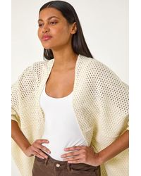 Roman - Crochet Tunic Cardigan - Lyst