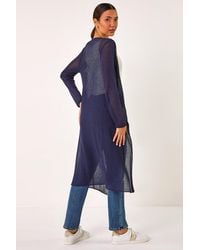 Roman - Waterfall Knit Longline Cardigan - Lyst