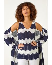 Roman - Chevron Stripe Knitted Vest - Lyst