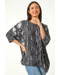Roman - Animal Print Tunic Top - Lyst