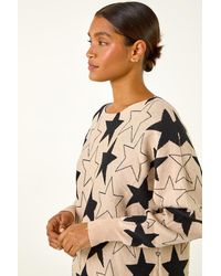 Roman - Star Print Long Sleeve Knit Jumper - Lyst