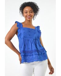 Roman Petite - Broderie Frill Top - Lyst