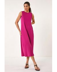 Roman - Sandwash Stretch Midi Dress - Lyst