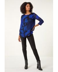 Roman - Abstract Print Asymmetric Top - Lyst