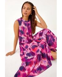 Roman Petite - Tie Dye Midi Shirt Dress - Lyst