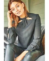 Roman - High Neck Keyhole Detail Top - Lyst