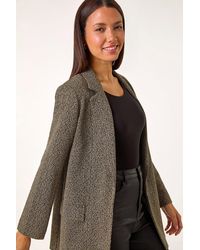 Roman - Longline Textured Jersey Blazer - Lyst