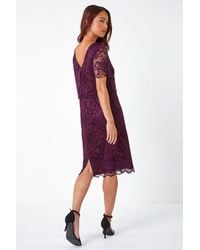 Roman - Originals Petite Lace Overlay Stretch Dress - Lyst
