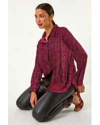 Roman - Shimmer Textured Stretch Shirt - Lyst