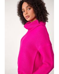 Roman - Textured Cowl Neck Jumper - Lyst