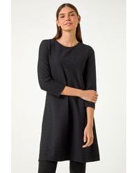 Roman - Textured A-Line Stretch Dress - Lyst
