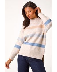 Roman - Relaxed Stripe Knitted Jumper - Lyst