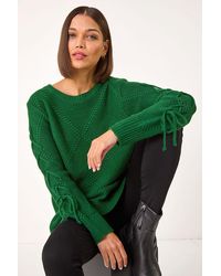 Roman - Diamond Stitch Detail Knit Jumper - Lyst