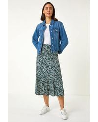 Roman - Floral Print Panel Skirt - Lyst