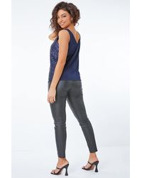 Roman Petite - Sequin Sparkle Vest Top - Lyst