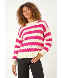 Roman - Wave Colour Block Knit Jumper - Lyst