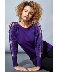 Roman - Hotfix Split Sleeve Jumper - Lyst