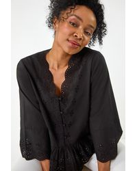 Roman Petite - Broderie Scallop Blouse - Lyst