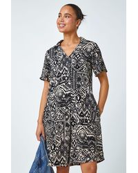 Roman Petite - Aztec Pocket Tunic Dress - Lyst