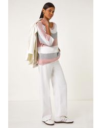 Roman - Colourblock Stripe Knit Jumper - Lyst