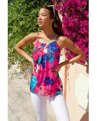 Roman - Floral Print Chiffon Cami Top - Lyst