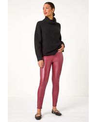 Roman - Coated Faux Leather Leggings - Lyst