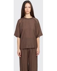 Minimum - Kaia Short Sleeve Blouse - Lyst