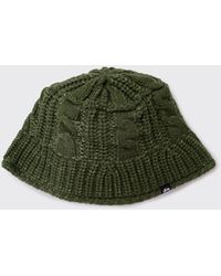 Stussy - Cable Knit Bucket Hat - Lyst