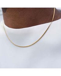 Rose Gold and Black Snake Chain Necklace - 24kt Gold Plated - Multicolor