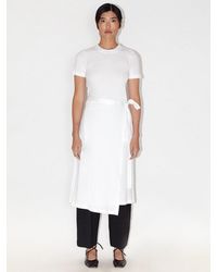 Rosetta Getty Short Sleeve Apron Wrap T-shirt - White