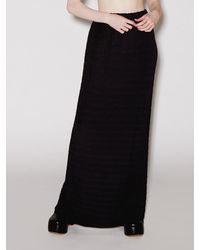 Rosetta Getty Cotton Grommet Wrap Midi Skirt in Black Womens Clothing Skirts Knee-length skirts 