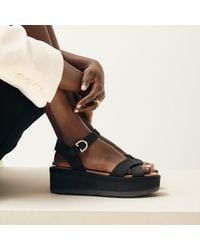 Rothy's - The Crisscross Lightweight Wedge Sandal - Lyst