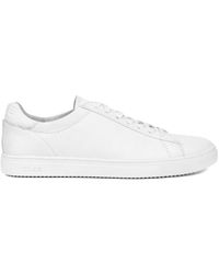clae bradley triple white leather