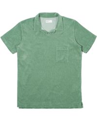 Universal Works Terry Vacation Polo Shirts Green