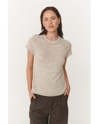ROWIE - Poet Linen Knit Top - Lyst
