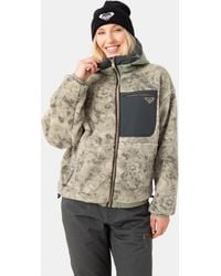 Roxy - Everest Hooded Sherpa Jacket - Lyst
