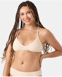 Roxy - Crochet Athletic Triangle Bikini Top - Lyst