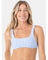 Roxy - Pacific Coast Highway Reversible Square Neck Bralette Bikini Top - Lyst