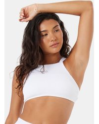 Roxy - Rib Love High Neck Bra Bikini Top - Lyst