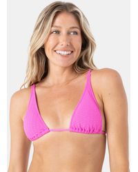 Roxy - Haleiwa Built Up Triangle Bikini Top - Lyst