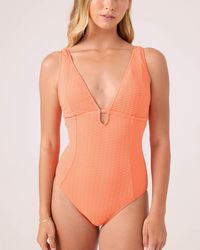 Roxy - Haleiwa Plunge One Piece Swimsuit - Lyst