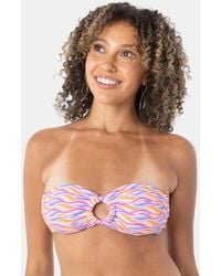 Roxy - High Tide Ring Bandeau Bikini Top - Lyst