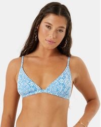 Roxy - Tile Tranquility Fixed Triangle Bikini Top - Lyst