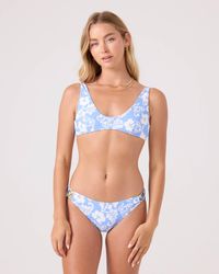 Roxy - Golden Glow Reversible Scoop Bikini Top - Lyst