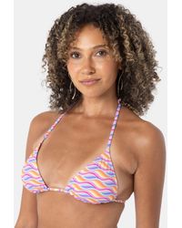 Roxy - High Tide Tiki Triangle Bikini Top - Lyst