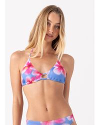 Roxy - Hibiscus Daze Adjustable Bralette Bikini Top - Lyst