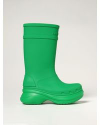 Balenciaga Crocs Tm Rubber Boots - Green