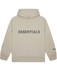 Fear Of God (sale) Essentials Knit Hoodie in White | Lyst